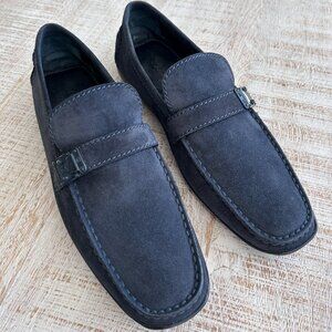 Louis Vuitton Mens Blue Suede Driving Moccasin Loafers Size 7 1/2 M